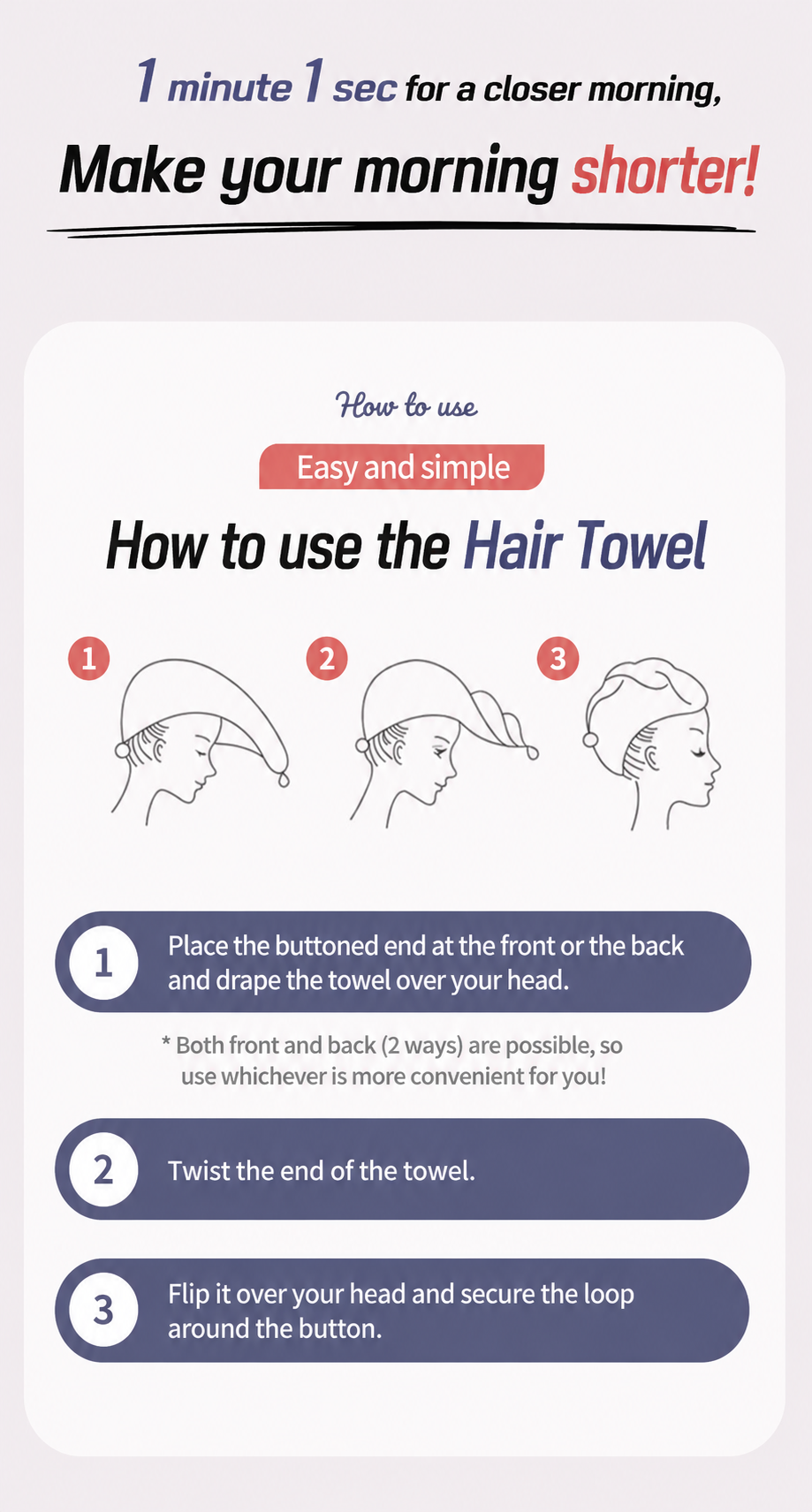 Microfiber Hair Towel Wrap