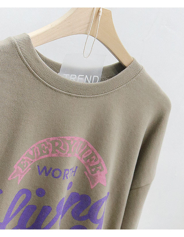 French Terry Cotton Sweatshirt (Every Life Worth Living)
