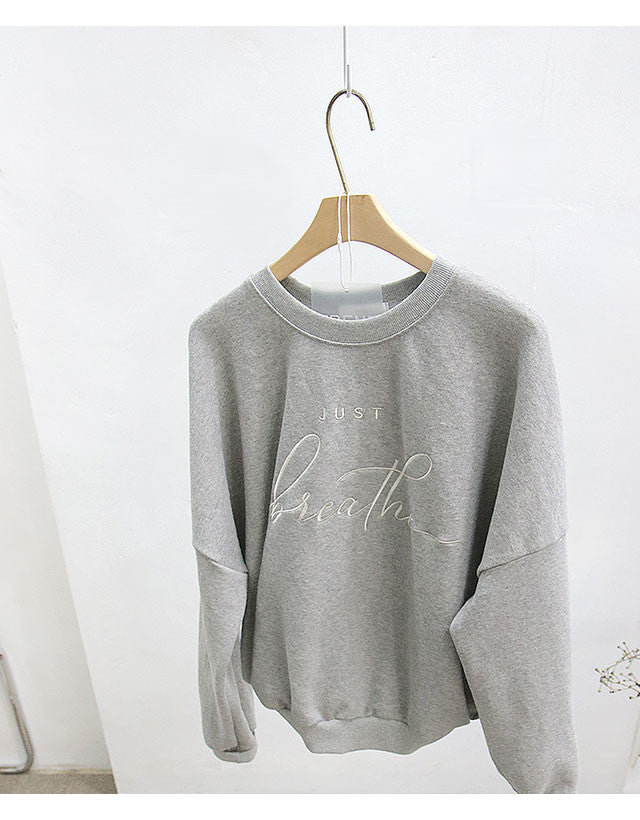 French Terry Cotton Sweatshirt (Just Breathe)