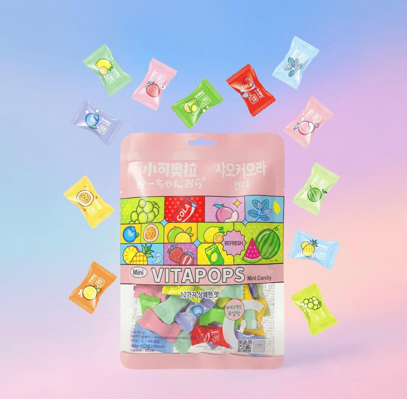 VITAPOPS Sugar-Free Mint Candy