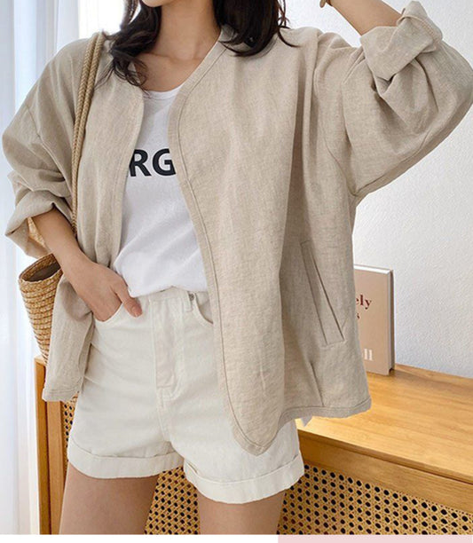 Oversized Fit - Linen Jacket