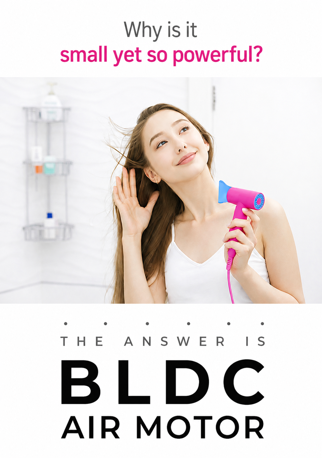 Decoart Mellow Plasma BLDC Mini Hair Dryer